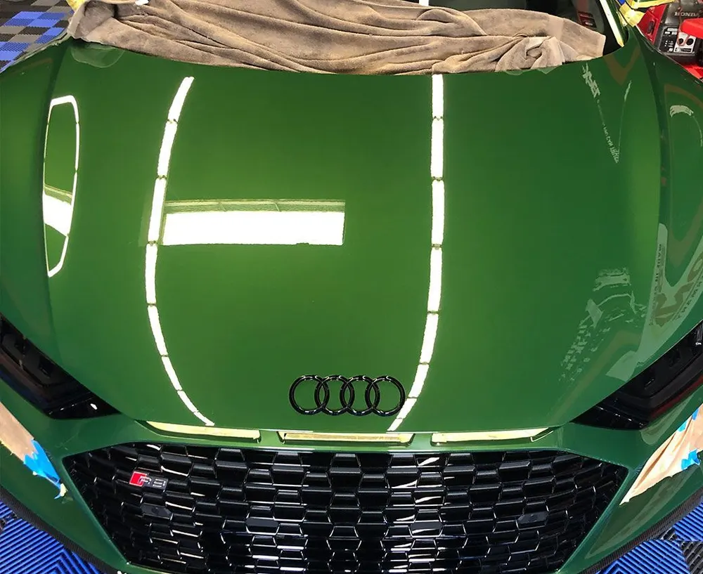 Exterior panels polished to a mirror shine